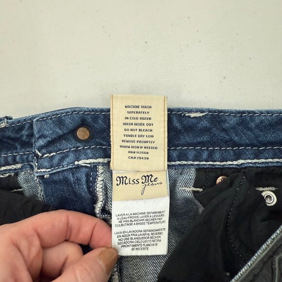 Miss Me Bootcut Distressed Stretch Denim Blue Jeans JE534085L Womens size 30 - Picture 7 of 12
